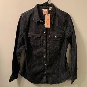 Levi’s Tailored Fit Western Denim Shirt Size Large